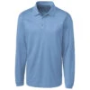 Clique Men's Light Blue Long Sleeve Ice Pique Polo -Clique MQK00079 Light Blue F