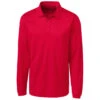Clique Men's Red Long Sleeve Ice Pique Polo -Clique MQK00079 Red F