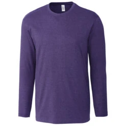 Clique Men's College Purple Heather Long Sleeve Phoenix Tee