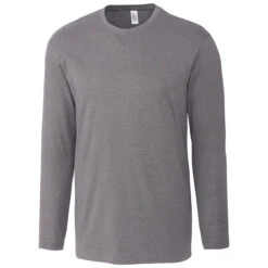 Clique Men's Grey Heather Long Sleeve Phoenix Tee