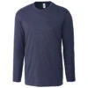 Clique Men's Navy Heather Long Sleeve Phoenix Tee -Clique MQK00088 Navy Heather F