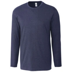 Clique Men's Navy Heather Long Sleeve Phoenix Tee