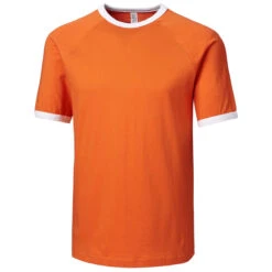 Clique Men's College Orange Playlist Ringer Tee