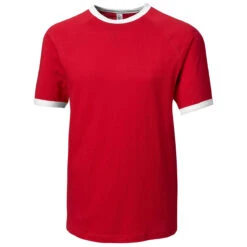 Clique Men's Red Playlist Ringer Tee