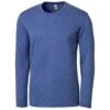 Clique Men's Blue Heather Charge Active Tee Long Sleeve