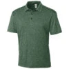 Clique Men's Bottle Green Heather Charge Active Short Sleeve Polo -Clique MQK00096 BGH F