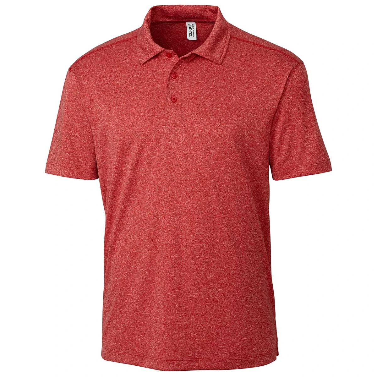 Clique Men's Cardinal Red Heather Charge Active Polo 3 Clique Men's Cardinal Red Heather Charge Active Polo