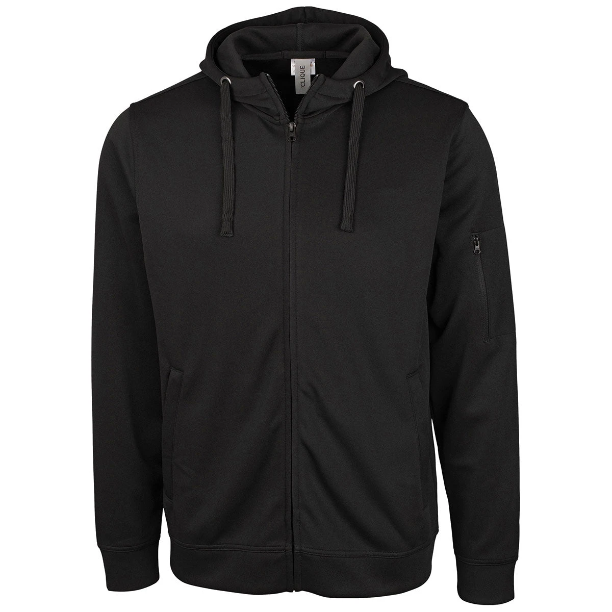Clique Men's Black Lift Performance Full Zip Hoodie 3 Clique Men's Black Lift Performance Full Zip Hoodie