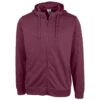 Clique Men's Burgundy Lift Performance Full Zip Hoodie -Clique MQK00103 BRG F