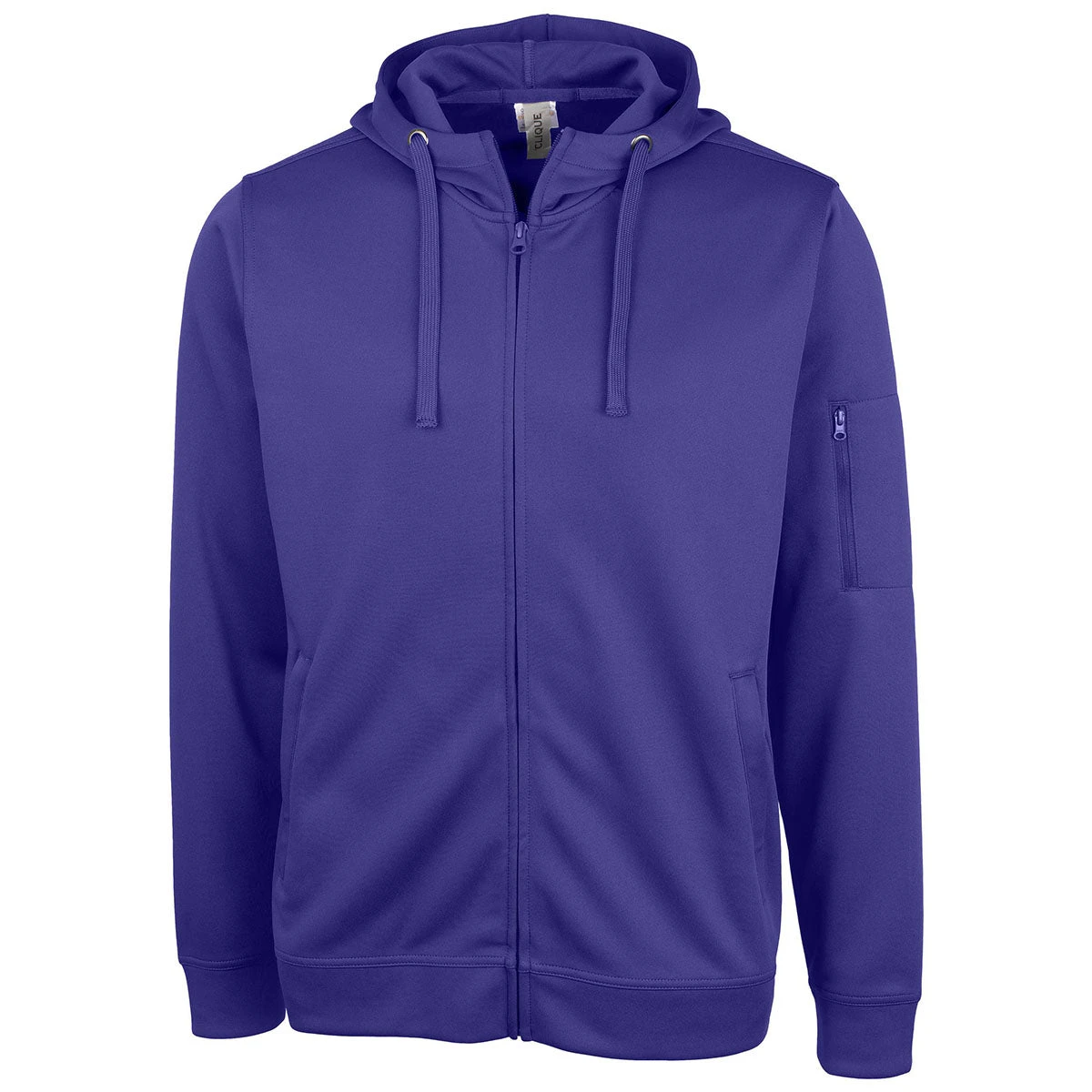 Clique Men's Royal Purple Lift Performance Full Zip Hoodie 3 Clique Men's Royal Purple Lift Performance Full Zip Hoodie