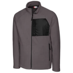 Clique Men's Charcoal Summit Microfleece Hybrid Full Zip